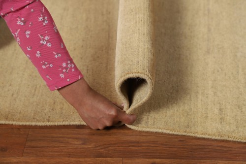 Durable Contemporary Gabbeh Solid Design Wool Rug - Made to Last! 3x5 ft - Picture 11 of 13