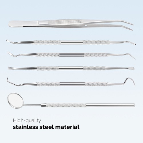 6pcs Professional Dental Oral Cleaning Kit Deep Cleaning Scaler Teeth Care Set - Picture 3 of 13