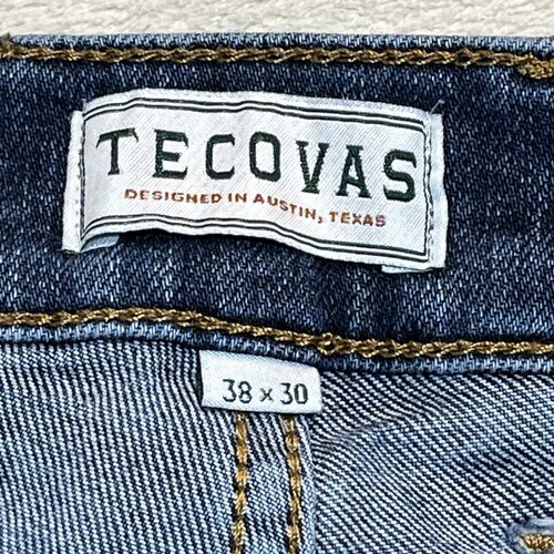 Tecovas Slim Denim Jeans Men’s Size 38x30 Dark Blue Stretch Classic - Picture 8 of 14