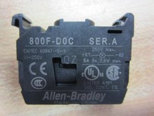 Allen Bradley 800F-D0C Contact Block 800F-DOC (Pack of 6)