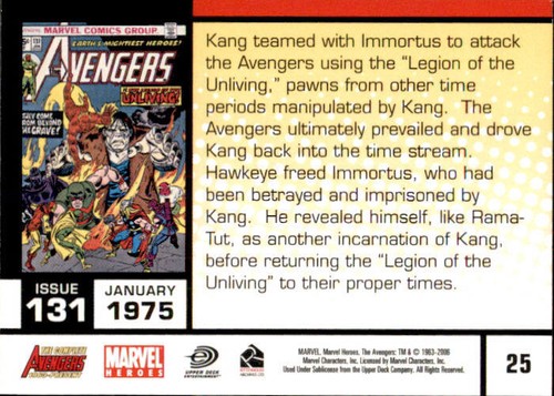 Complete Avengers 1963-Present 06 Rittenhouse Complete Your Set You Pick Marvel - Picture 51 of 163