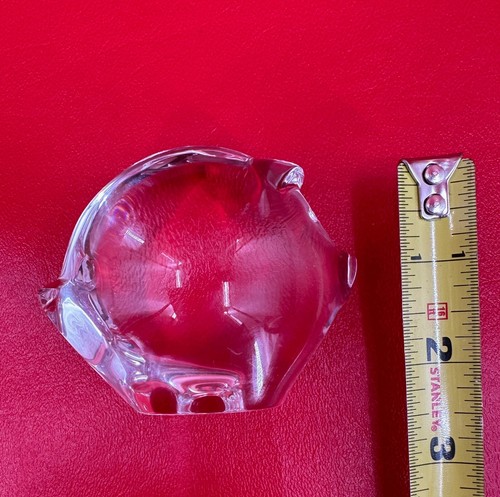 Pisapapeles pisapapeles redondo circular de cristal de baccarat tipo plano firmado con estampado - Imagen 8 de 11