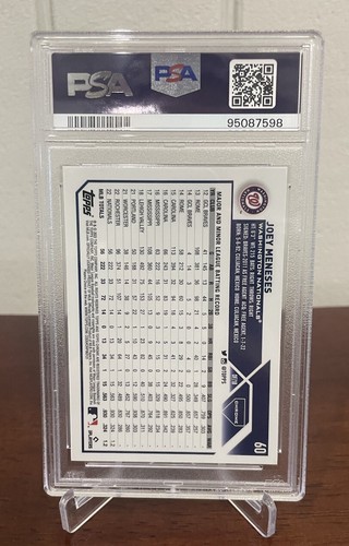 2023 Topps Chrome Prism Refractor Joey Meneses PSA 10 #60 Rookie RC - Picture 2 of 2