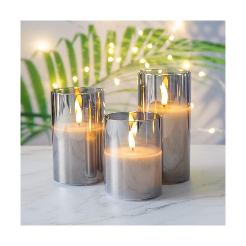 Eywamage Glas flammenlose Kerzen mit Fernbedienung batteriebetrieben flackernde LED... - Bild 5 von 6
