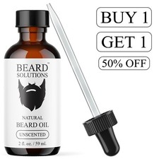 Unscented Beard Oil 2 oz. Hair Growth Serum for Men Beard, Mustache And Grooming