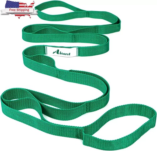 Stretching Strap Yoga Strap for Physical Therapy, 10 Loops Yoga Straps for Stret