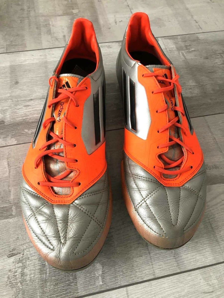 Adidas F50 Adizero FG Orange Silver Leather Football Cleats