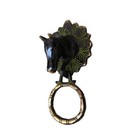 Multicolor Horse Brass Door Knocker- Decorative Door Accessory for Main Entrance