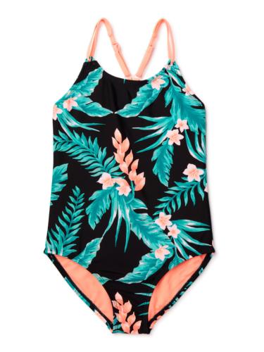Wonder Nation Girls One-Piece Swimsuit UPF 50+ Stars Tropical Floral Unicorn NEW - Picture 25 of 36