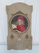 Vecchio Antico raro Cartoncino Da Parete Con Disegno Ad Alto Rilievo 