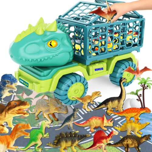 Tyrannosaurus Car Toy with 15 Dino Figures Large Activity Mat Dinosaur Play set