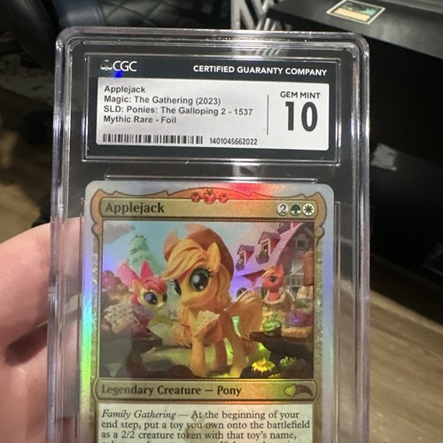 AppleJack FOIL MTG Secret Lair Ponies The Galloping 2 My Little Pony CGC 10 - Picture 5 of 10