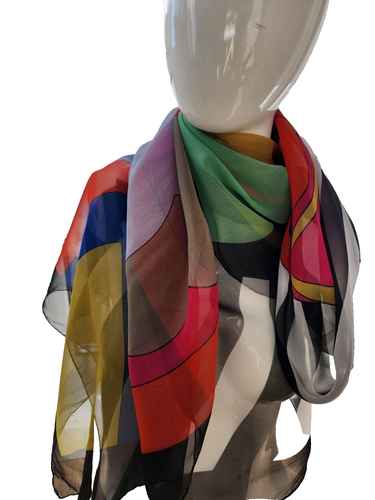 Nowy, Fabrycznie nowy z metką bez metek, alexander McQueen autetyczny szalik czaszka, srebrny 100%, multicor - Zdjęcie 4 z 13