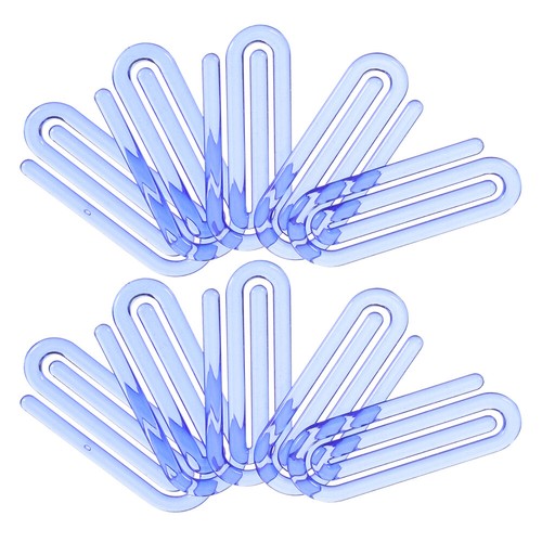 60 Pcs Blue Folder Office Supplies Small Clips Plastic Paper Baby