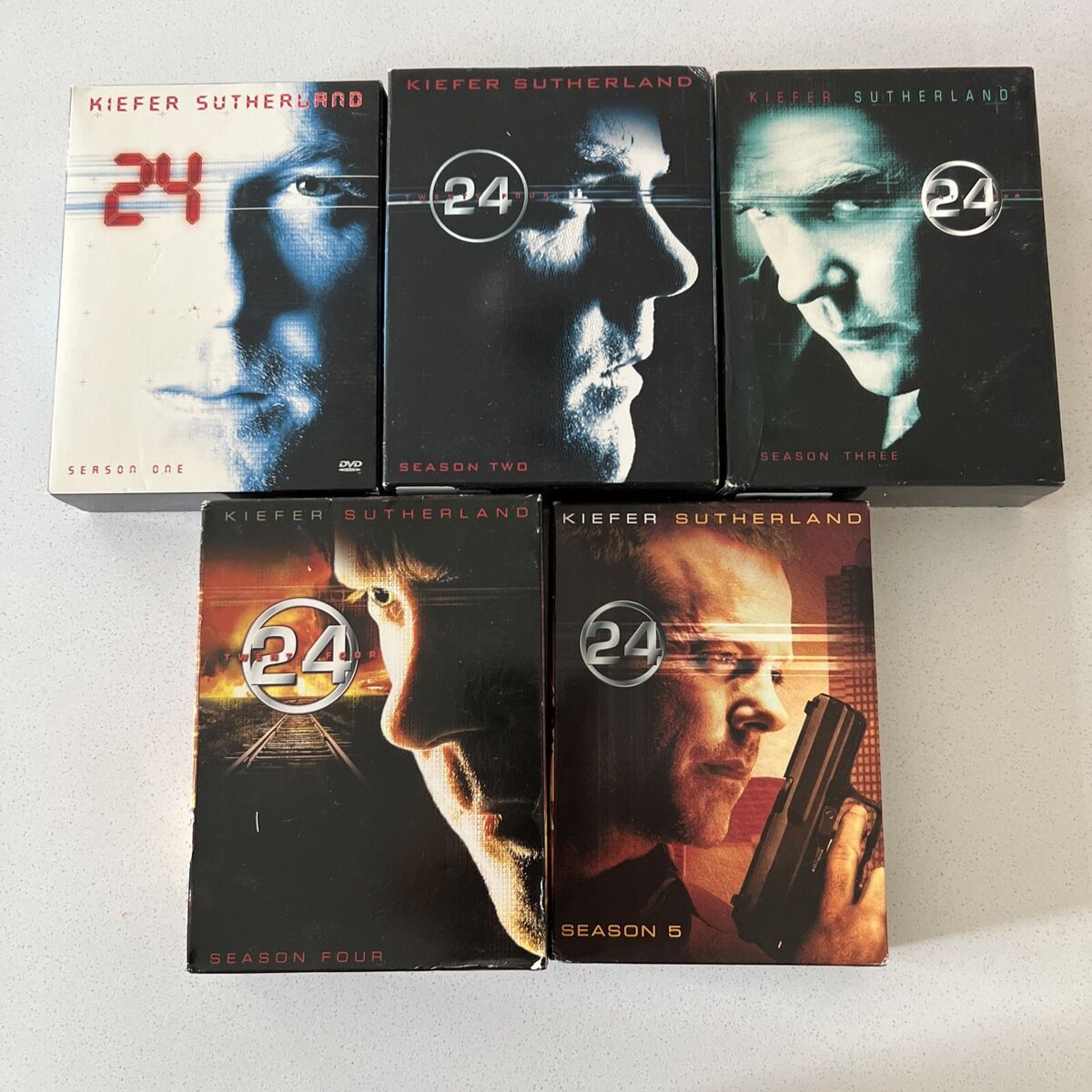 24 Twenty Four Complete TV Series Seasons 1-5 DVD Kiefer Sutherland 24 Twenty Four Complete TV Series Seasons 1-5 DVD Kiefer Sutherland