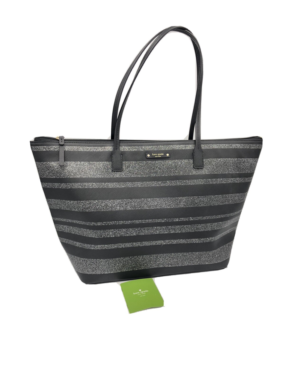 kate spade hani haven lane pink glitter tote bag