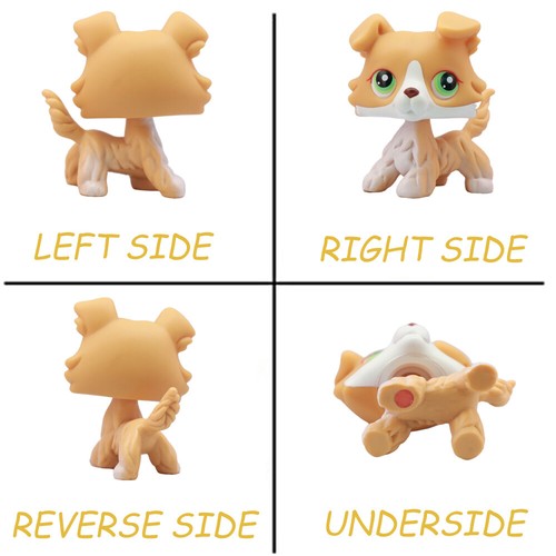 Mini Pet Shop LPS Collie 272 Ojos Verdes Cuerpo Amarillo Quien Ama LPS Niños Regalo Raro - Imagen 2 de 5