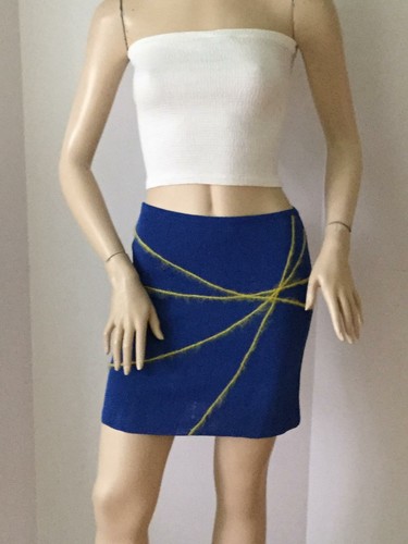 Vintage GIANNI VERSACE Blue Casual Pencil Skirt (Size 40) - Picture 6 of 11