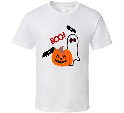 Halloween Orange Spooky Ghosts Boo Standard Women/'s T-shirt
