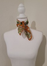 Vintage Scarf  Handkerchief  Mod 70s Retro Funky Boho Stylish 16x16in.