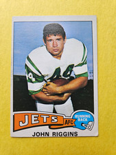 John Riggins card #313 Topps Football Card 1975 New York Jets Very Nice! HOF