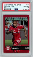 2023 Topps Chrome MLS #181 Jermain Defoe Red Refractor 3/5 PSA 10 Gem Mint