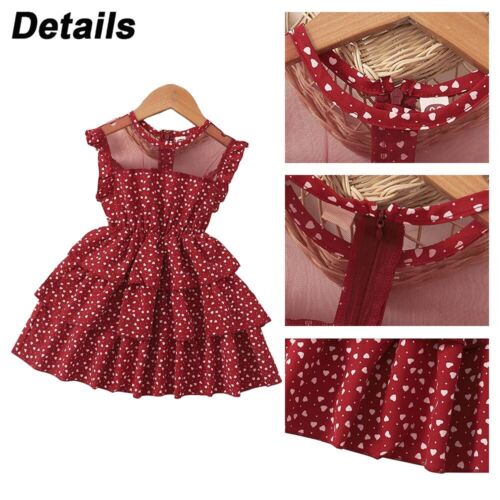 Kids Baby Girls Boho Polka Dot Lace Tutu Dress Summer Sleeveless Prom Clothes US - Picture 26 of 26