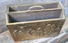 Vintage Brass Magazine Rack