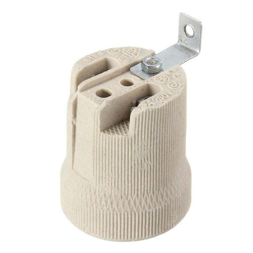 Fassung E27 Porzellan Keramik Lampenfassung Keramikfassung Befestigungswinkel - Bild 38 von 50