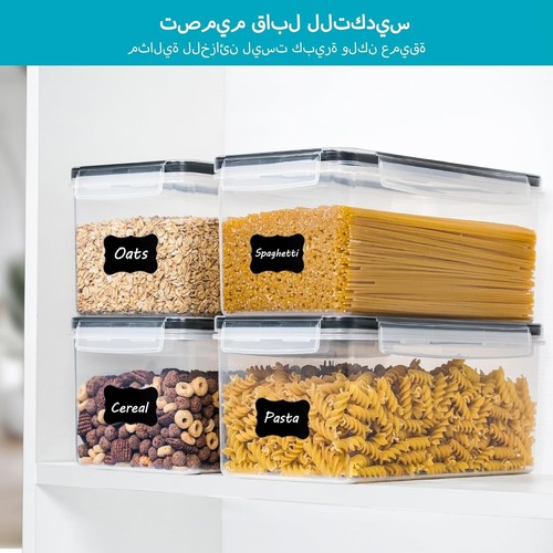 Airtight Food Storage Containers Plastic 3.2L 4PCS Set Pasta Kitchen Organiza... - Picture 10 of 10