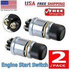 2Pcs 12 Volt Dc Waterproof Start Momentary Push-Button Starter Switch