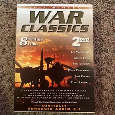 War Classics - 8 Classic Feature Films!!- 2 DVDs - VERY GOOD Condition