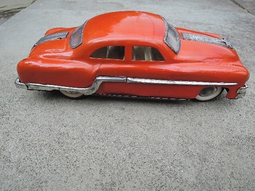 Vintage DELHI / Minister Delux FRICTION CAR 1950s PONTIAC CHIEFTAN Tin Car Toy - Picture 3 of 15