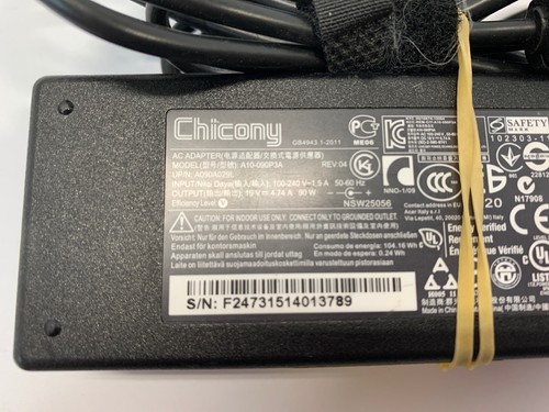 Chicony 90W AC Adapter A10-090P3A 19V 4.74A HP Pavilion, Acer Aspire Blue Tip - Picture 4 of 4