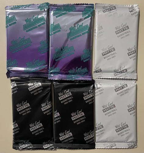 Wild Card Matte 2022-23 Alumination 2021-22 Basketball Pack Lot of 6