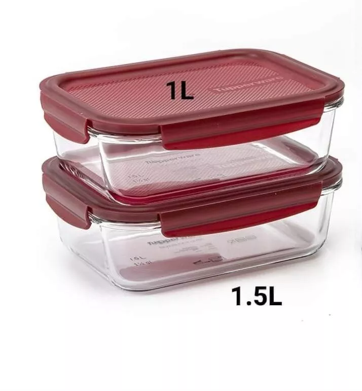 Tupperware Premia Set Of 2 Red | eBay