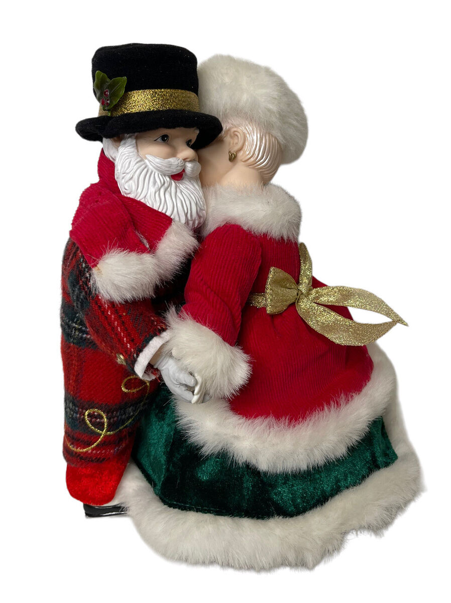 Vintage Avon Santa and Mrs. Claus Holiday Skate Musical