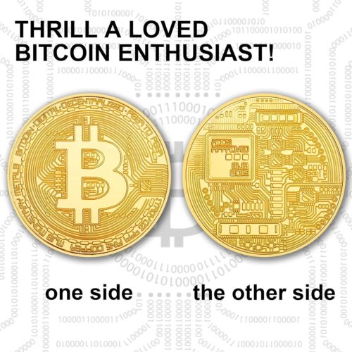 15 Pcs Physical Bitcoin Coins Commemorative 24K Gold Plated Bit Coin Collectible - Picture 4 of 8