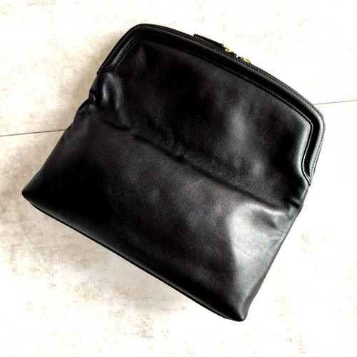 Alexander McQueen black Leather with studs clutch handbag Japan Used Excellent+ - Picture 7 of 19