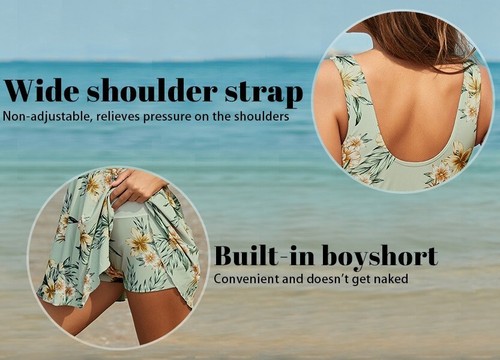 Swim Dress Womens Swimming Costume | Skirt Tummy Control Flower - Picture 232 of 318