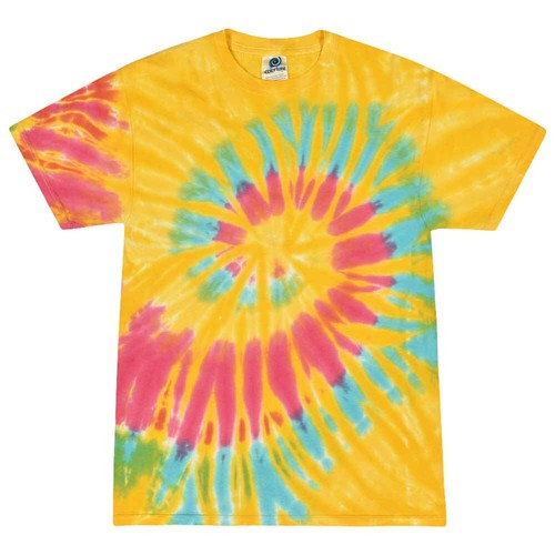 COLORTONE - Unisex Batik T-Shirt Swirl Flower Power Tie-Dye Rainbow XXL - 5XL - Bild 12 von 365