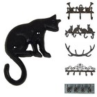 Decorative Cast Iron Coat Hooks, Cat, Dog, Gardening, Kissing Birds, Love Hearts