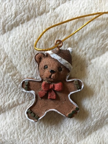Galleta de jengibre mini adorno de árbol de Navidad conjunto de 5 piezas árbol estrella oso corazón - Imagen 6 de 8