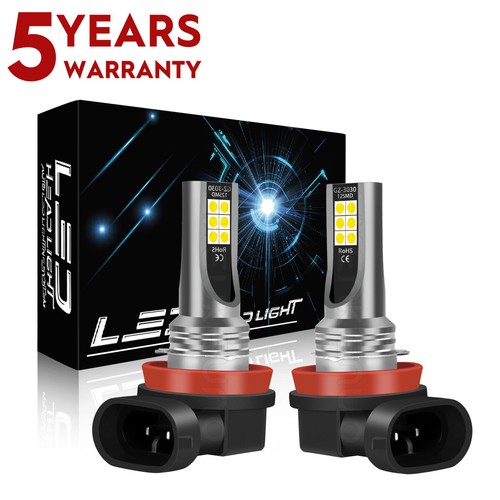 H11 LED Headlight Super Bright Bulbs LOW BEAM Headlamp White 6000K 2-Pack - Foto 1 di 16