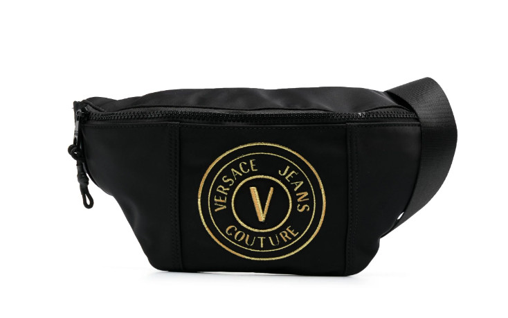 НОВИНКА С ЭТИКАМИ Versace Jeans Couture поясная сумка с нашивкой-логотипом