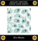 Peacock Feathers Tissue Paper Gift Bag Box SatinWrap  Wrap Lining Sheets 35x45cm