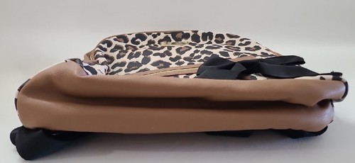 Betsey Johnson Leopard Print & Black Bow Backpack BG60255 Damaged Read ⬇️ - Picture 7 of 24