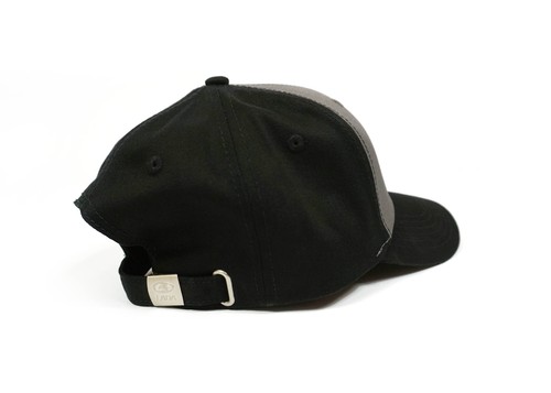 Snapback Baseball Cap - Black - Gray Embroidered Front Panels "NIVA" - Picture 4 of 6