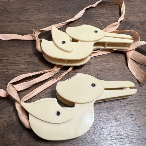 Clips de sujetadores de sábanas y mantas vintage para cuna o carro pato pájaro - Imagen 3 de 3