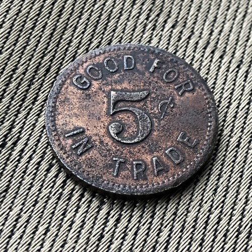 Rare Jack Murray Dining Car Savannah GA Georgia Good For 5 Cents In Trade Token - Picture 2 of 4